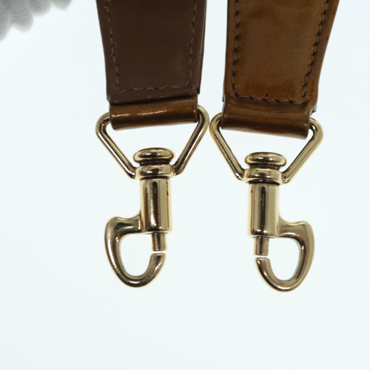 GUCCI Bamboo Hand Bag patent 2way Bronze 87342