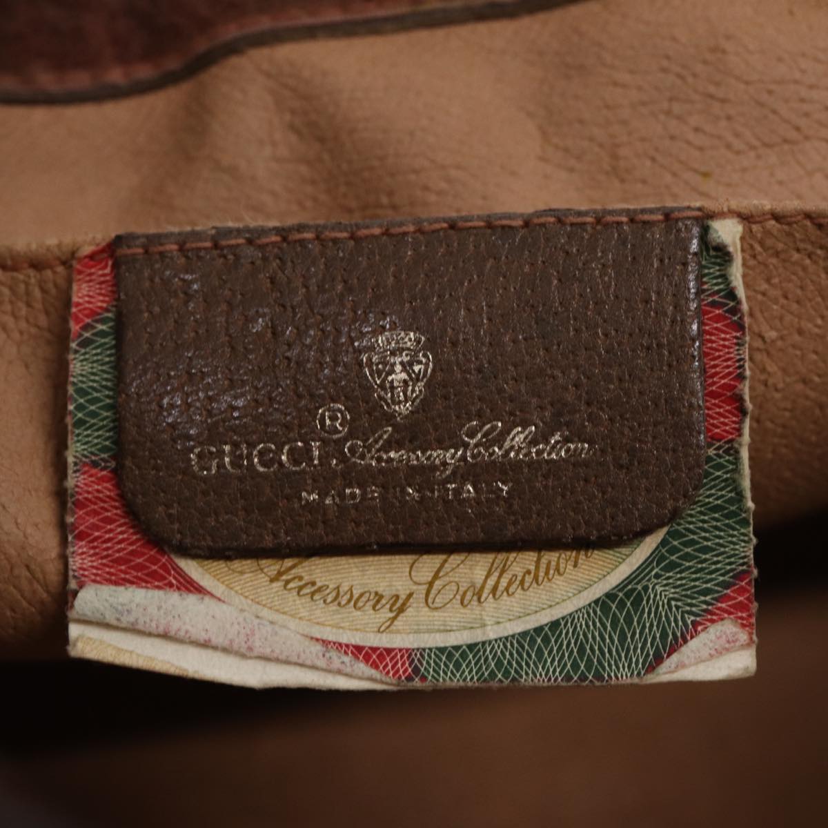 GUCCI GG Supreme Web Sherry Line Clutch Bag PVC Beige Red 89 01 033 87397