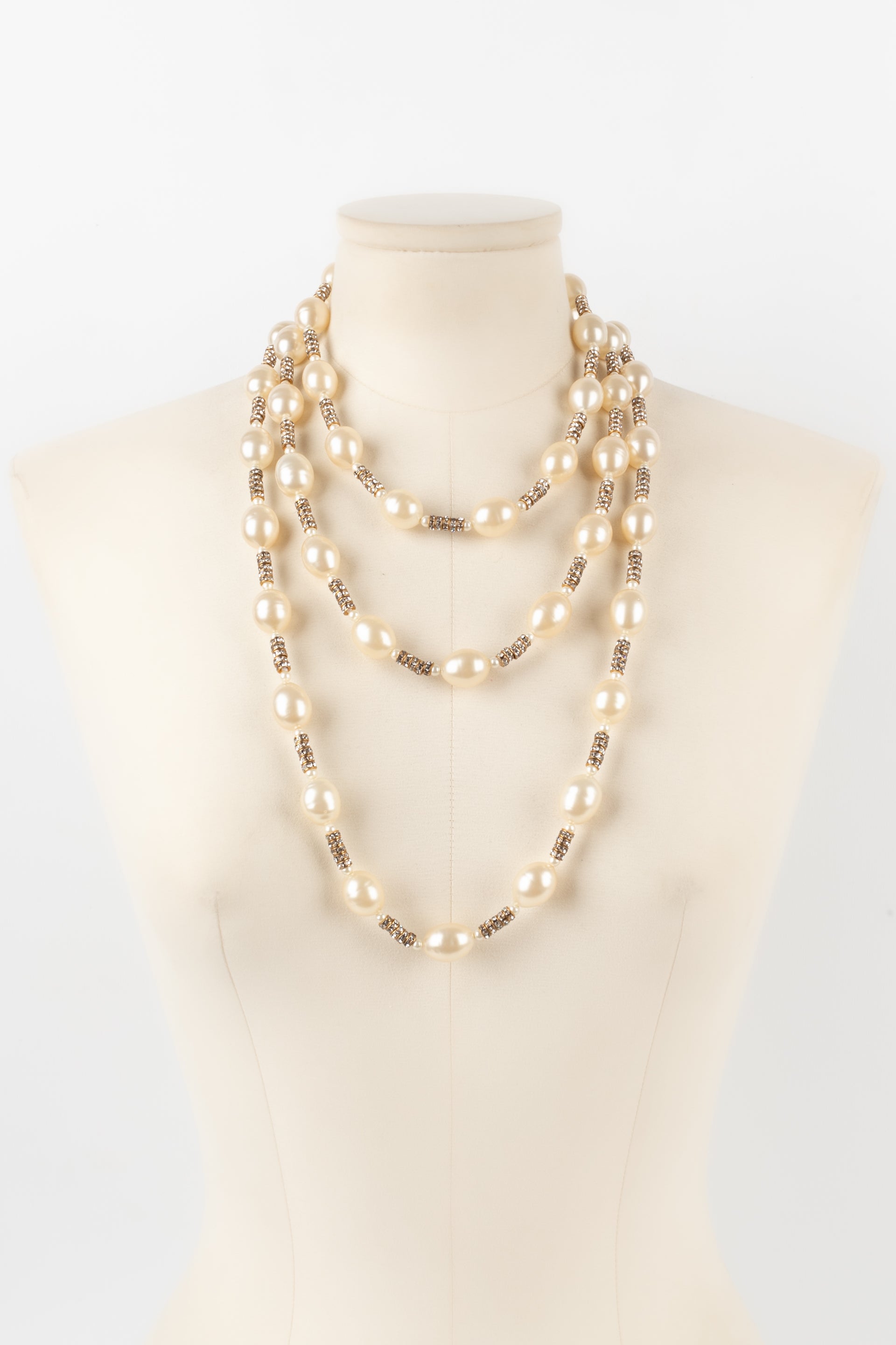 Collier de perles nacrÃƒÆ’Ã‚Â©es Chanel 1990s
