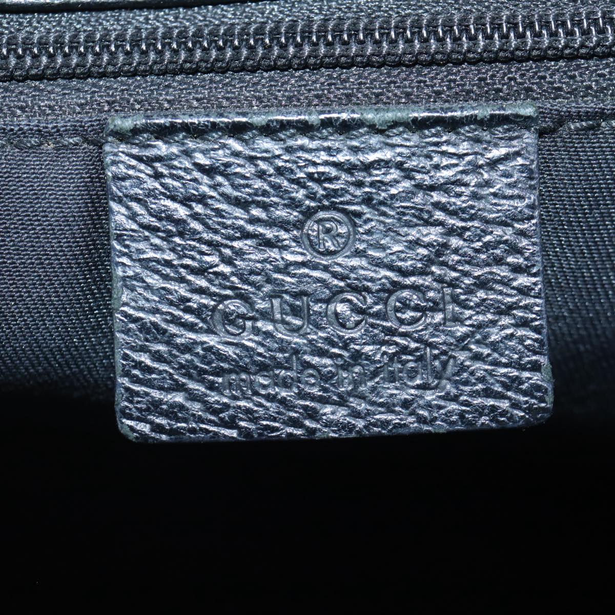 GUCCI GG Canvas Hand Bag Black Silver 120844 87404