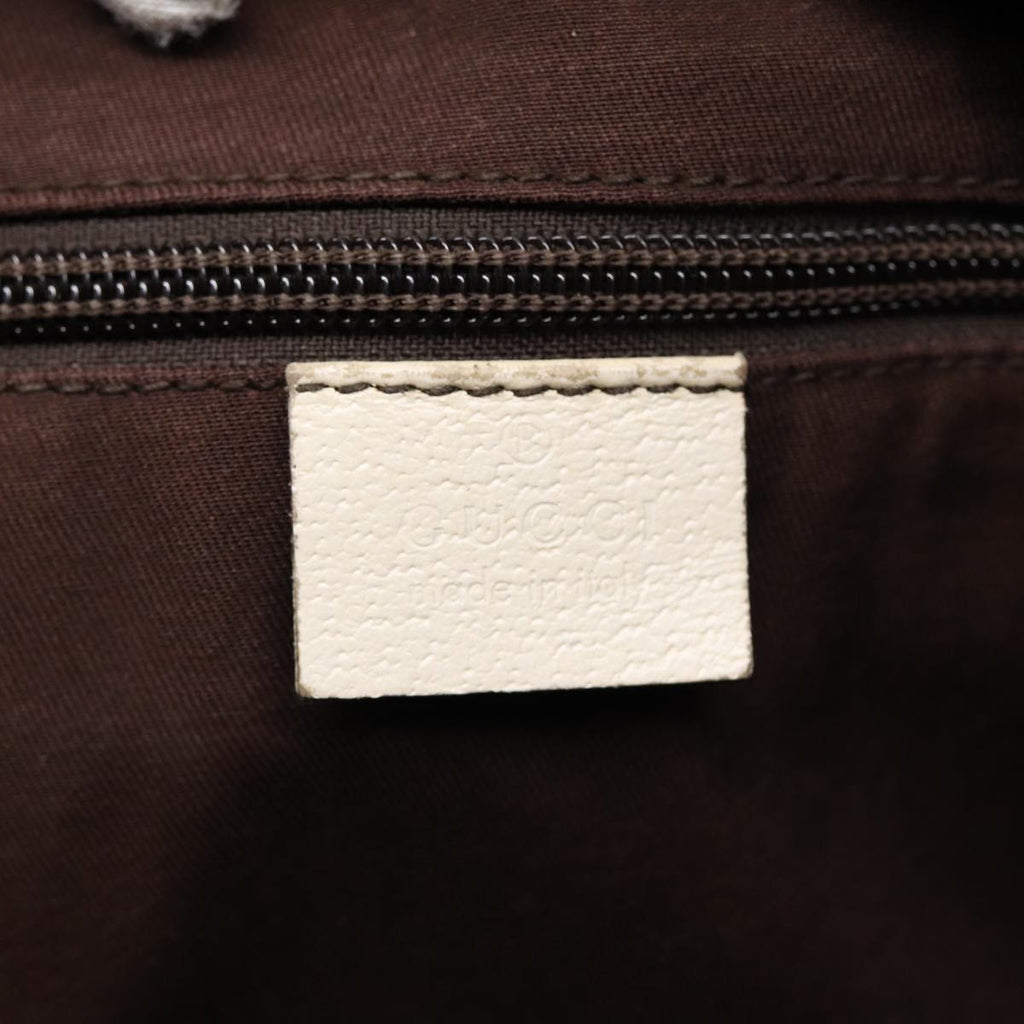 GUCCI GG Canvas Shoulder Bag Beige Silver 146236 87424