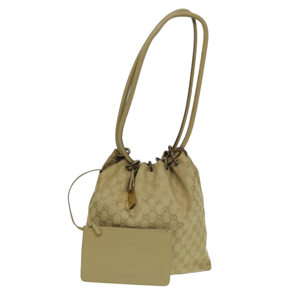 GUCCI GG Canvas Shoulder Bag Beige 90644 87426