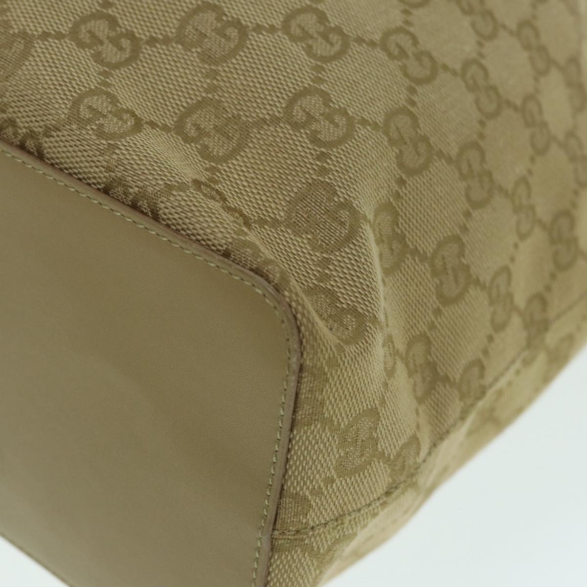 GUCCI GG Canvas Shoulder Bag Beige 90644 87426