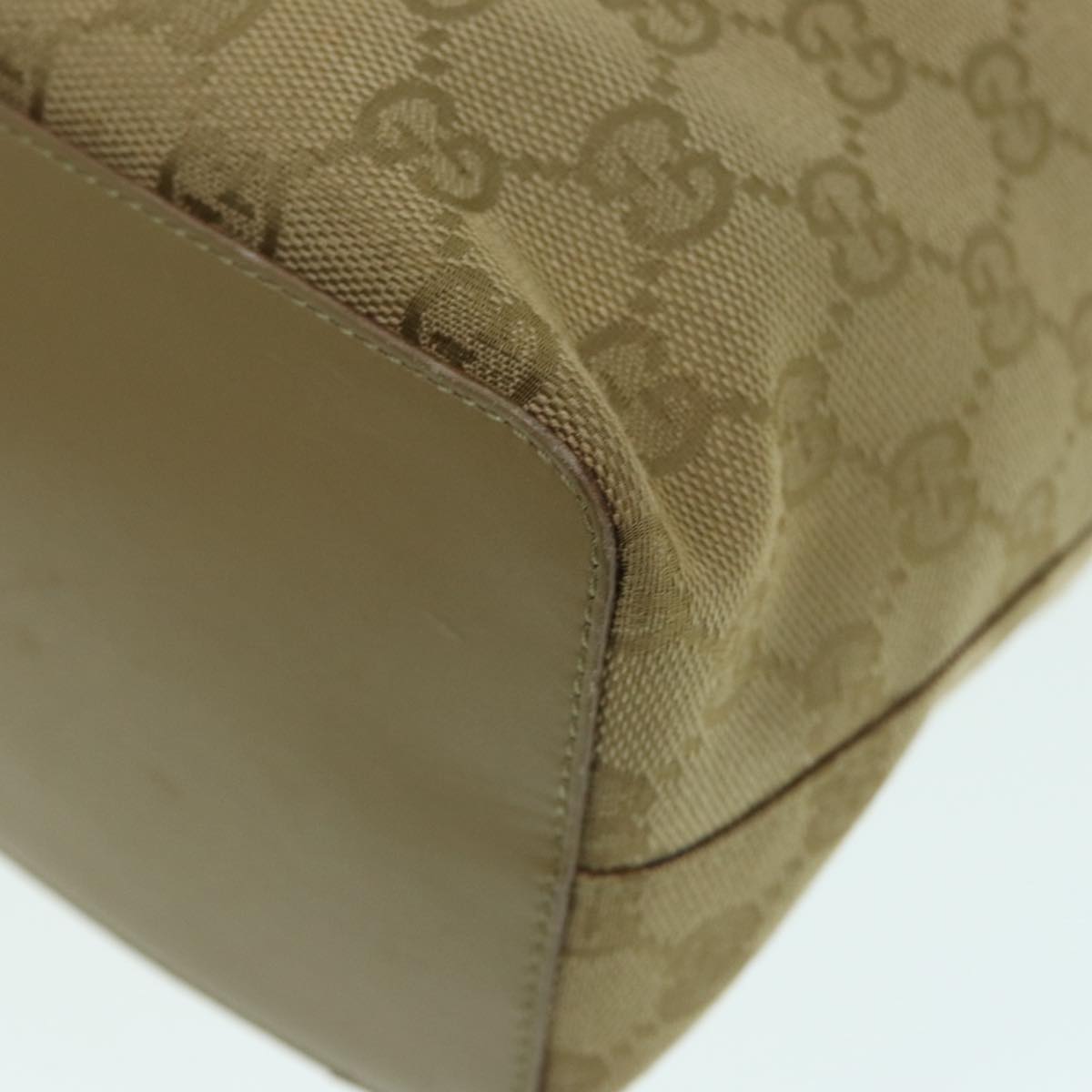 GUCCI GG Canvas Shoulder Bag Beige 90644 87426