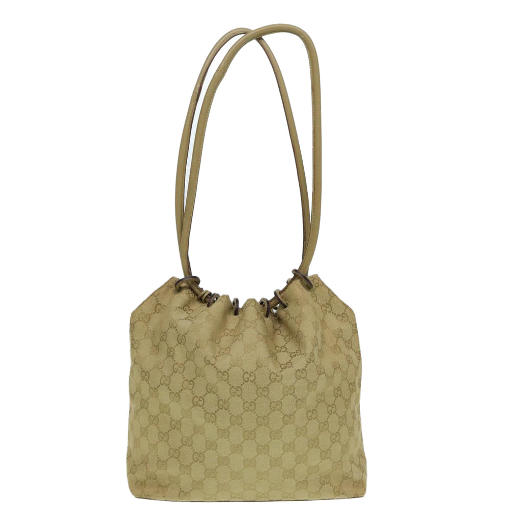 GUCCI GG Canvas Shoulder Bag Beige 90644 87426