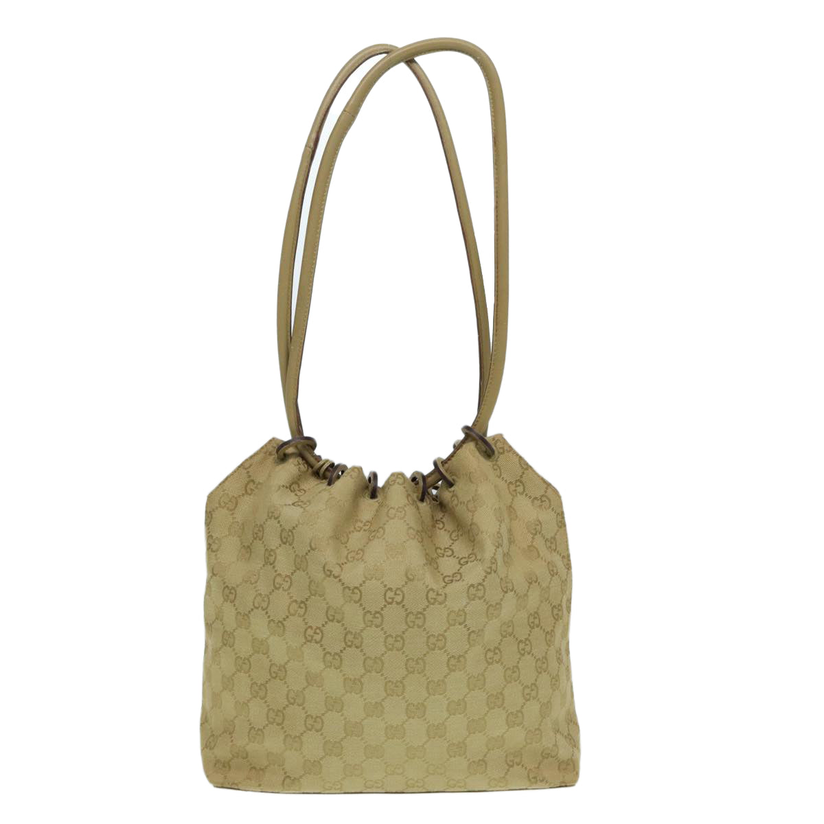 GUCCI GG Canvas Shoulder Bag Beige 90644 87426