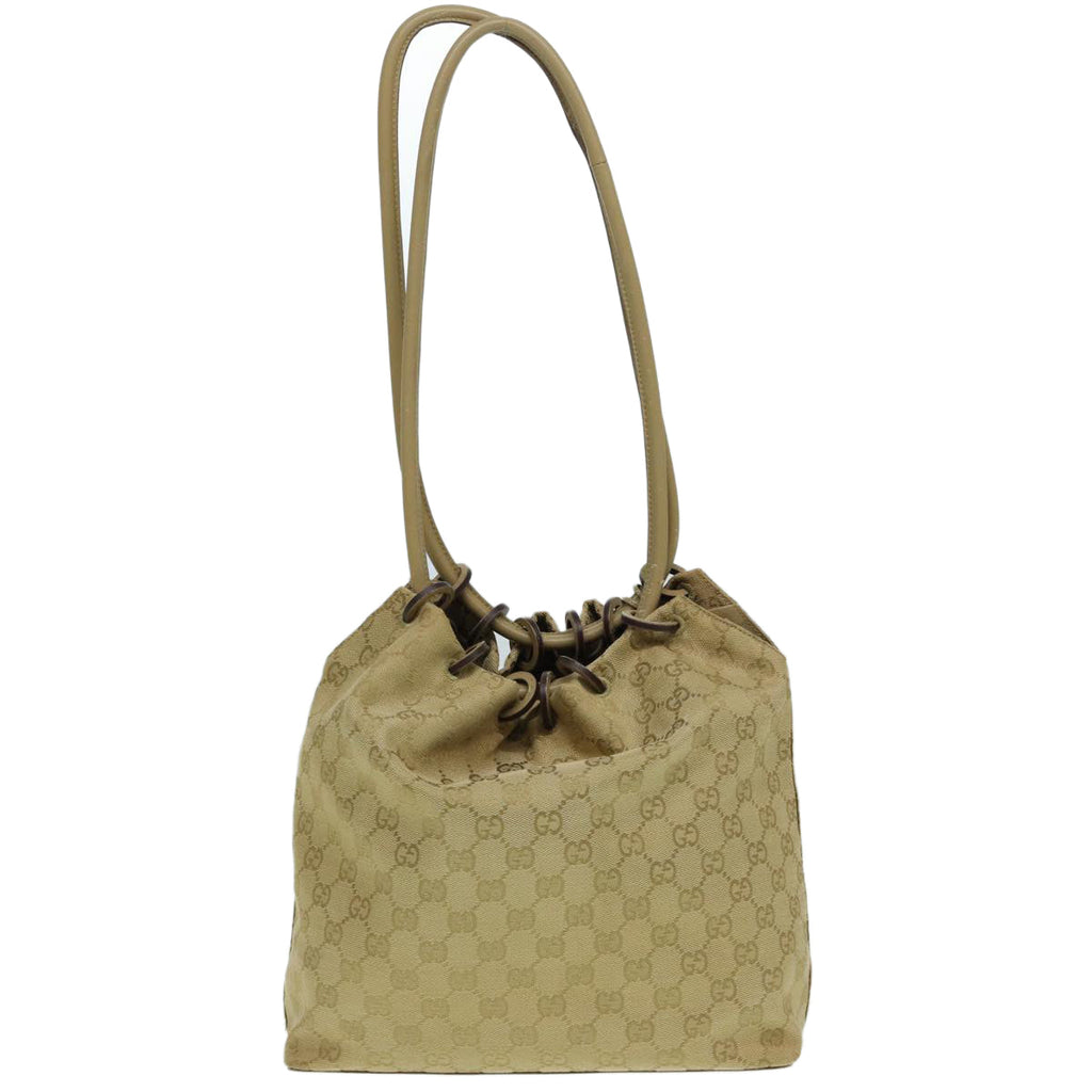 GUCCI GG Canvas Shoulder Bag Beige 90644 87426