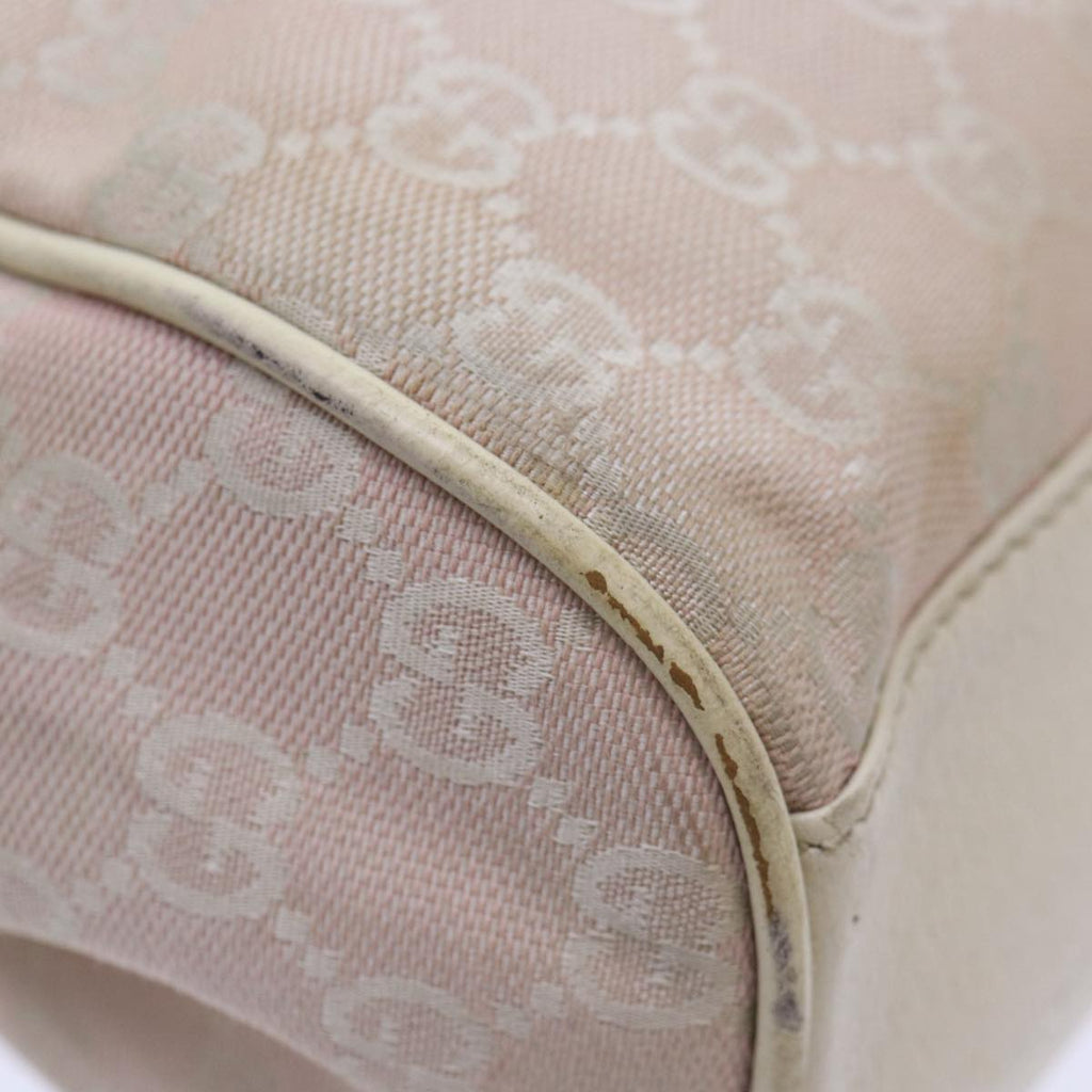 GUCCI GG Canvas Shoulder Bag Pink Gold 154981 87427