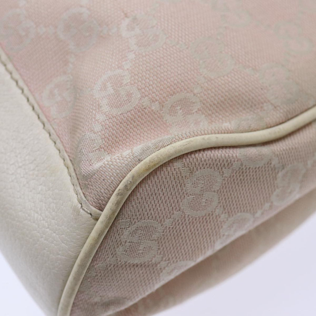GUCCI GG Canvas Shoulder Bag Pink Gold 154981 87427