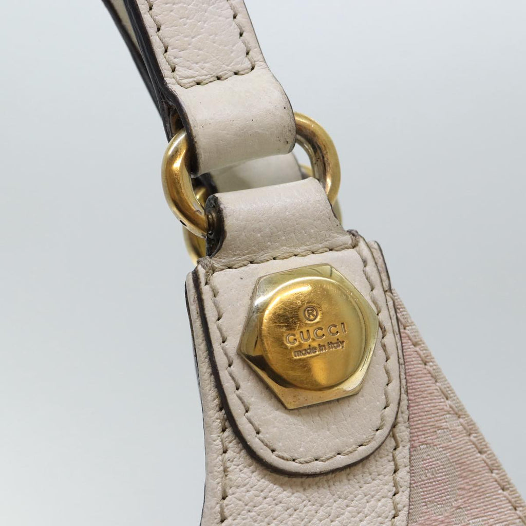 GUCCI GG Canvas Shoulder Bag Pink Gold 154981 87427