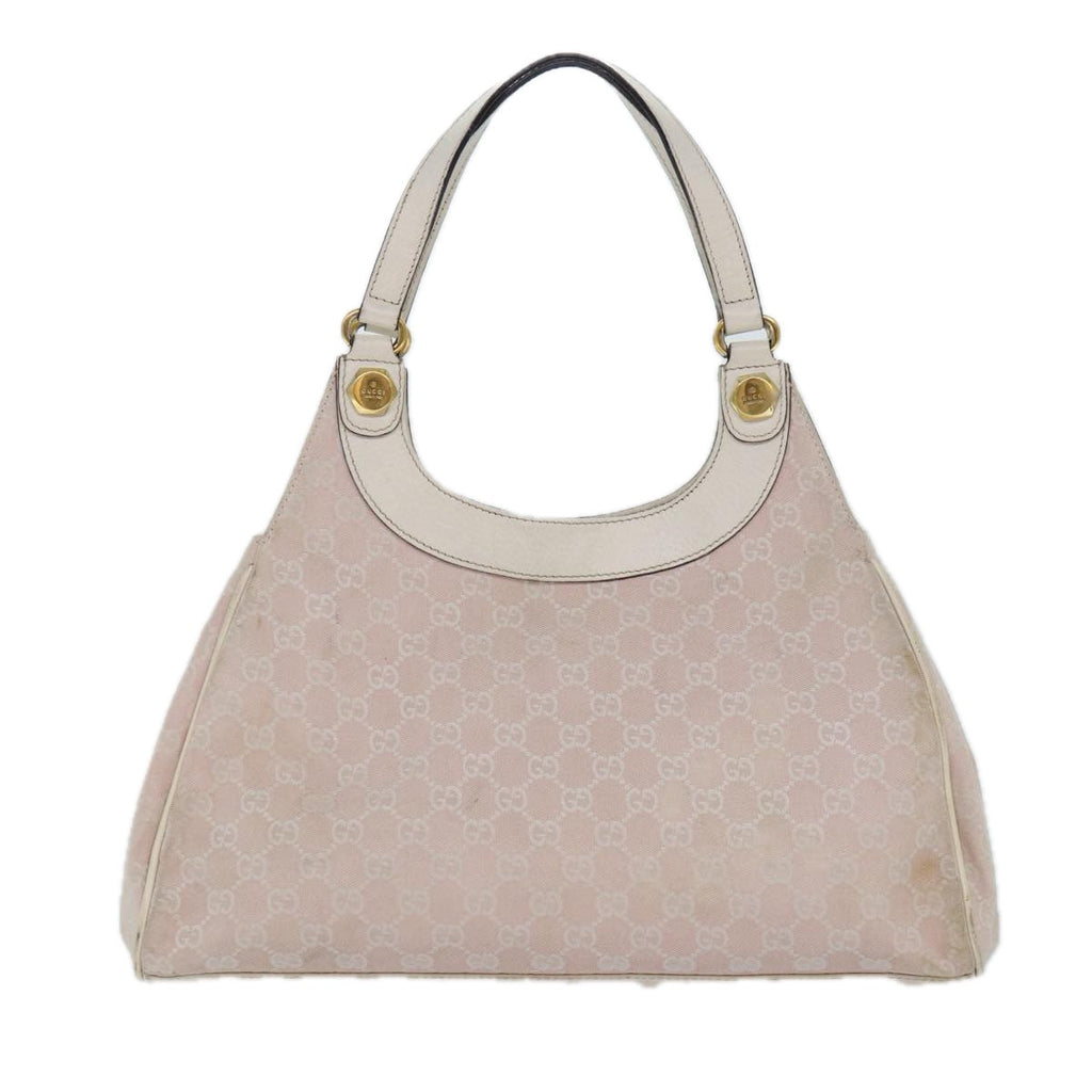 GUCCI GG Canvas Shoulder Bag Pink Gold 154981 87427