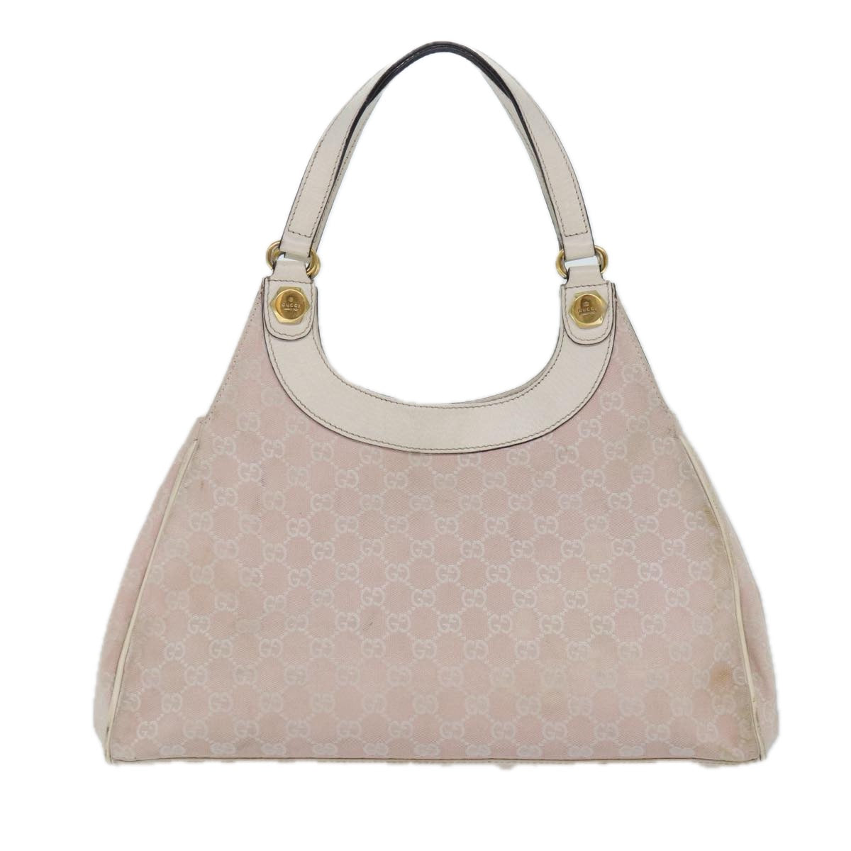 GUCCI GG Canvas Shoulder Bag Pink Gold 154981 87427