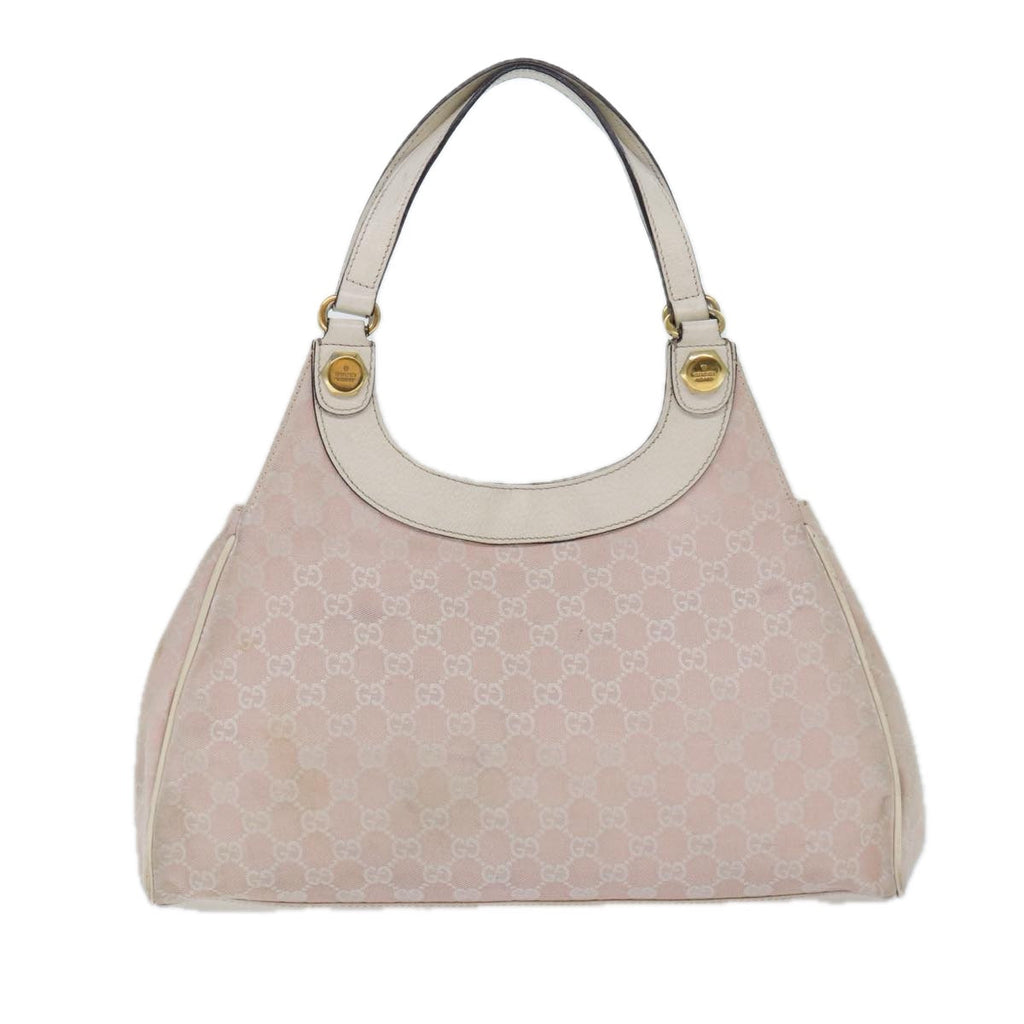 GUCCI GG Canvas Shoulder Bag Pink Gold 154981 87427