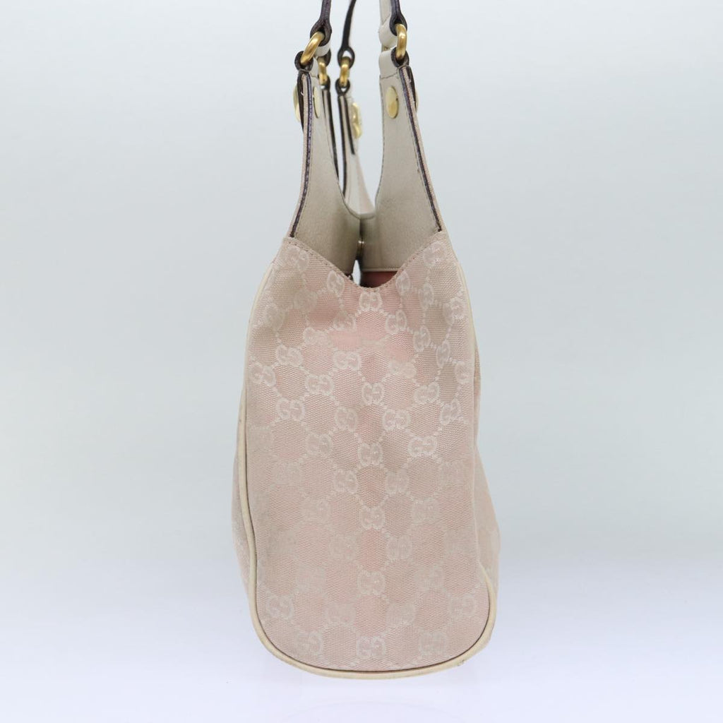 GUCCI GG Canvas Shoulder Bag Pink Gold 154981 87427