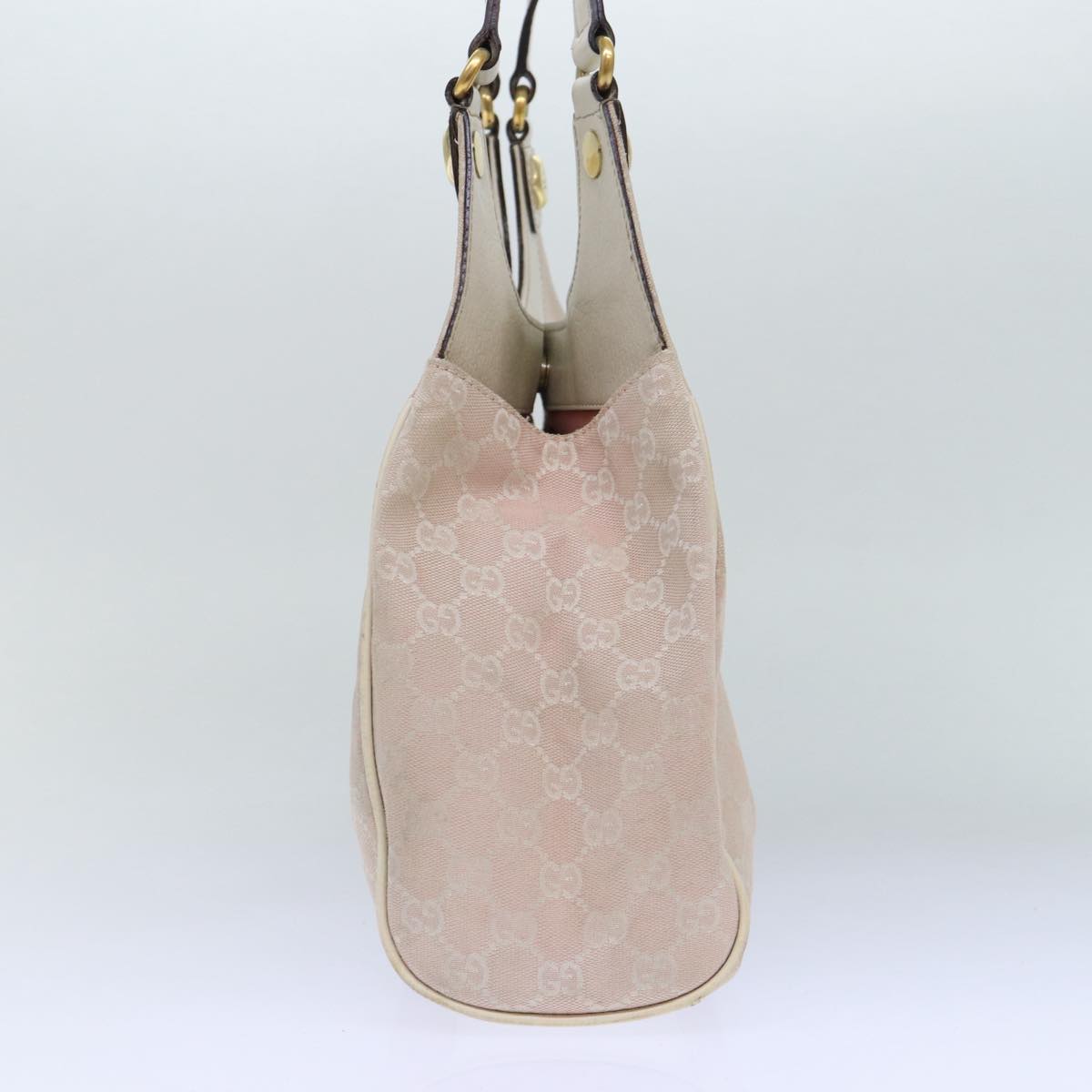 GUCCI GG Canvas Shoulder Bag Pink Gold 154981 87427