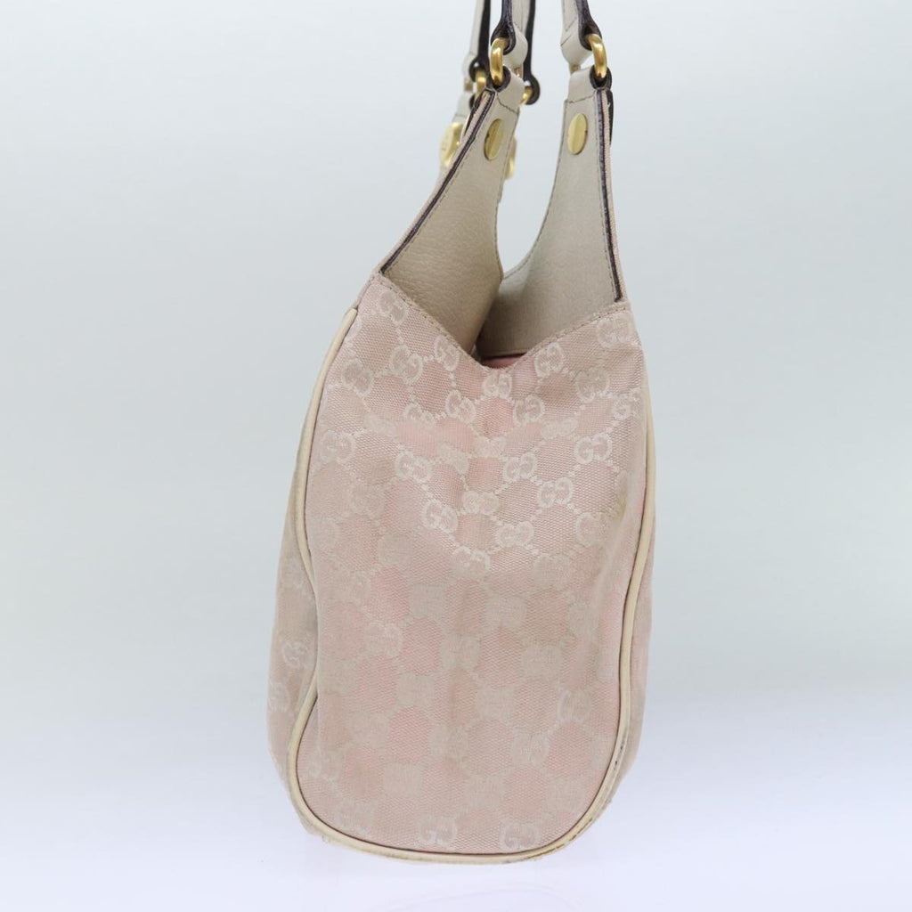 GUCCI GG Canvas Shoulder Bag Pink Gold 154981 87427