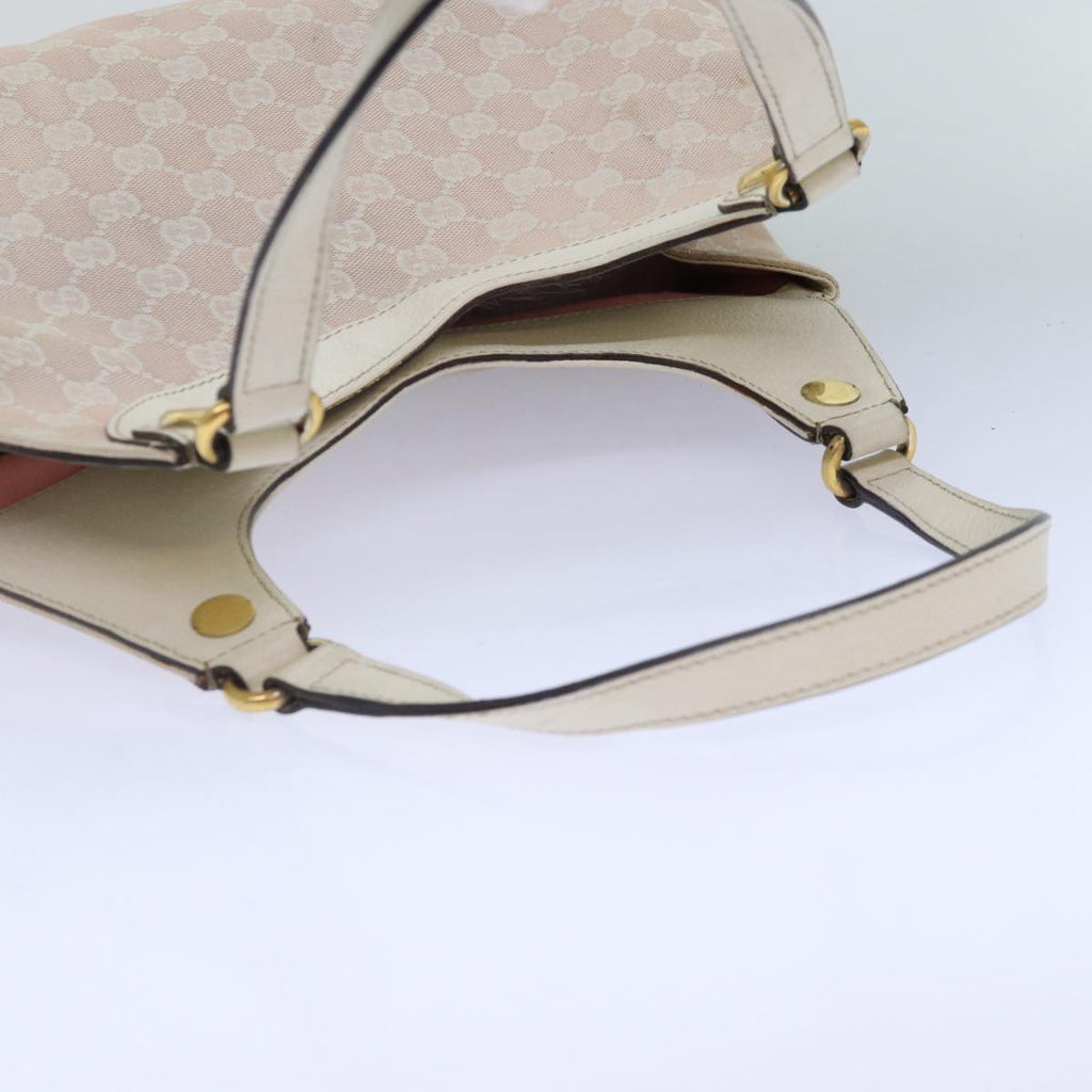 GUCCI GG Canvas Shoulder Bag Pink Gold 154981 87427