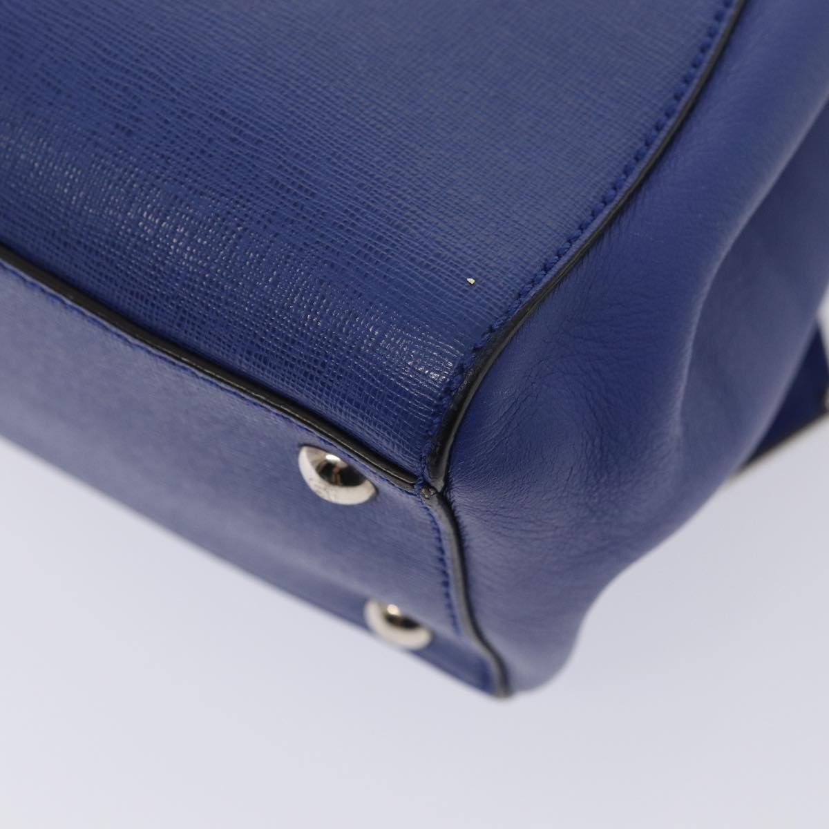 FENDI To joule Hand Bag Leather 2way Blue 87435