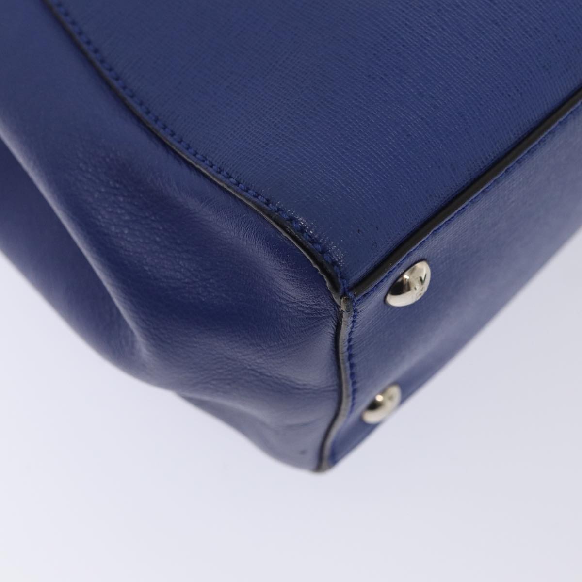 FENDI To joule Hand Bag Leather 2way Blue 87435