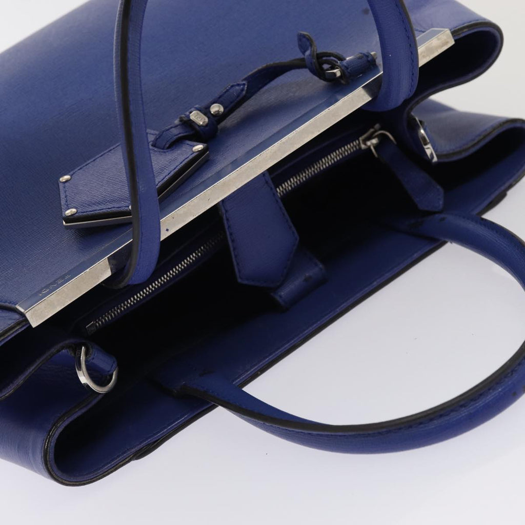 FENDI To joule Hand Bag Leather 2way Blue 87435