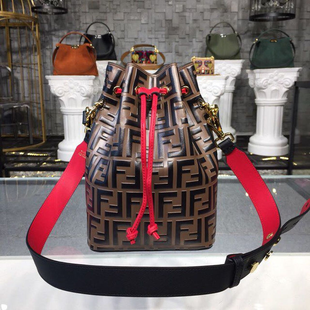FI Mon Tresor Bucket Bag Brown For Women, Bags, Shoulder And Crossbody Bags 9in/23cm FF 8BT298A6AEF13VJ