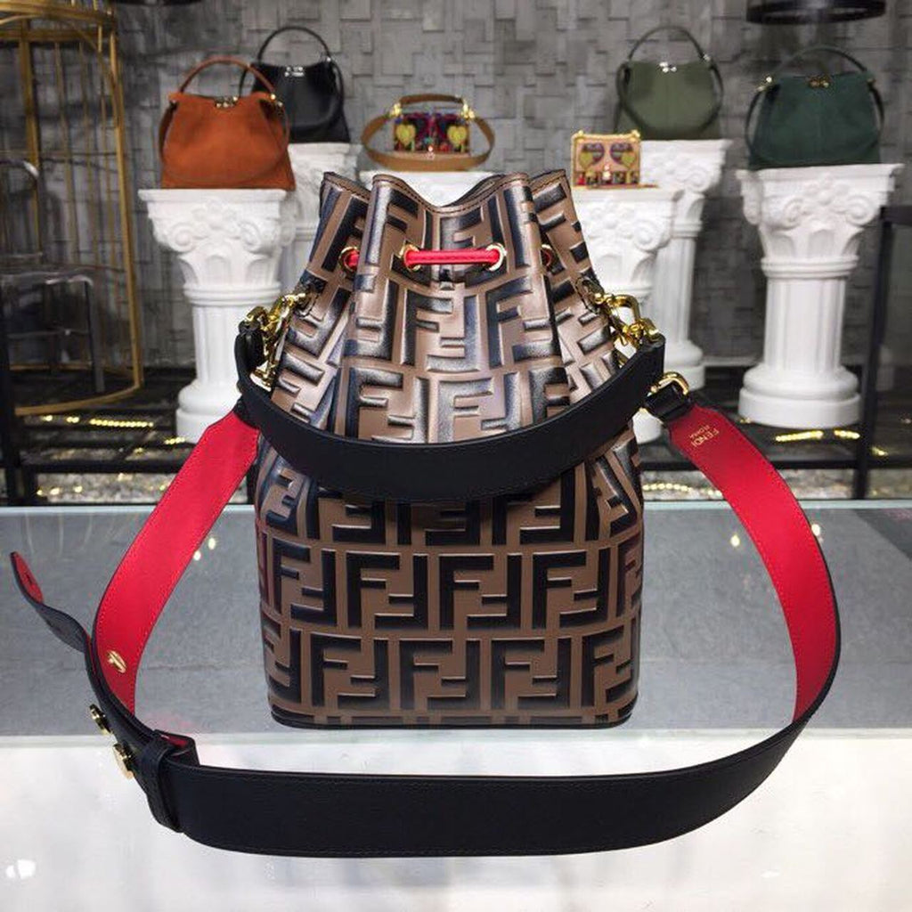 FI Mon Tresor Bucket Bag Brown For Women, Bags, Shoulder And Crossbody Bags 9in/23cm FF 8BT298A6AEF13VJ