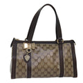 GUCCI GG Canvas Hand Bag Coated Canvas Beige 87619