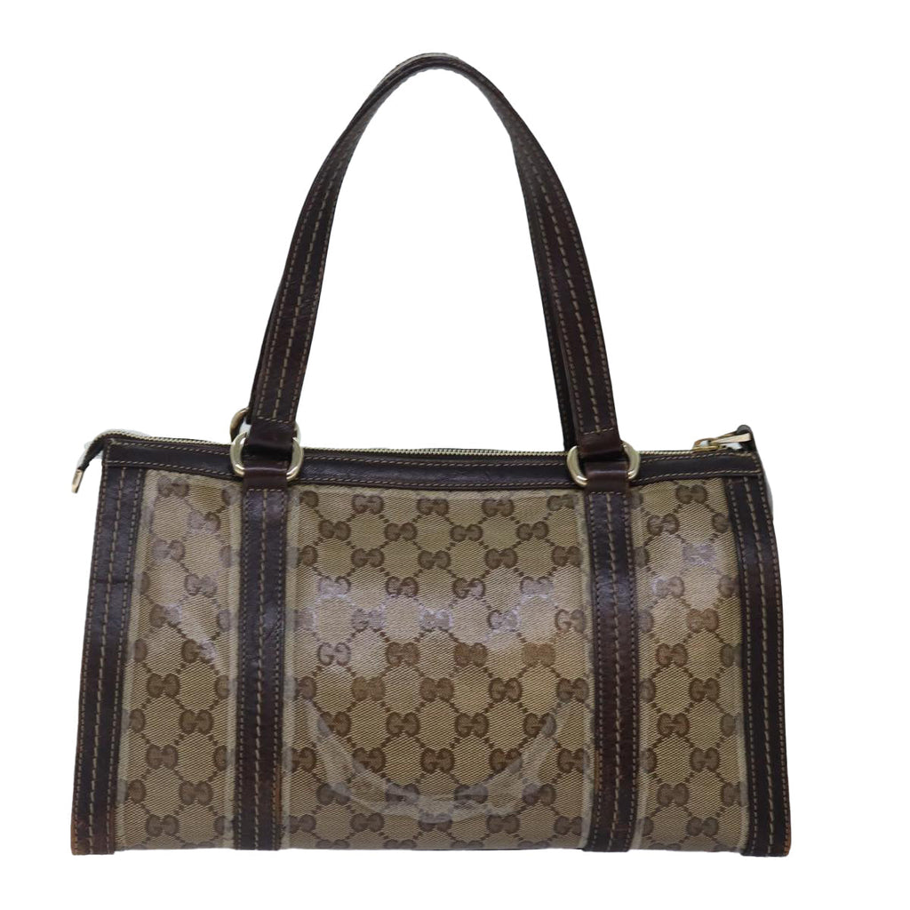 GUCCI GG Canvas Hand Bag Coated Canvas Beige 87619