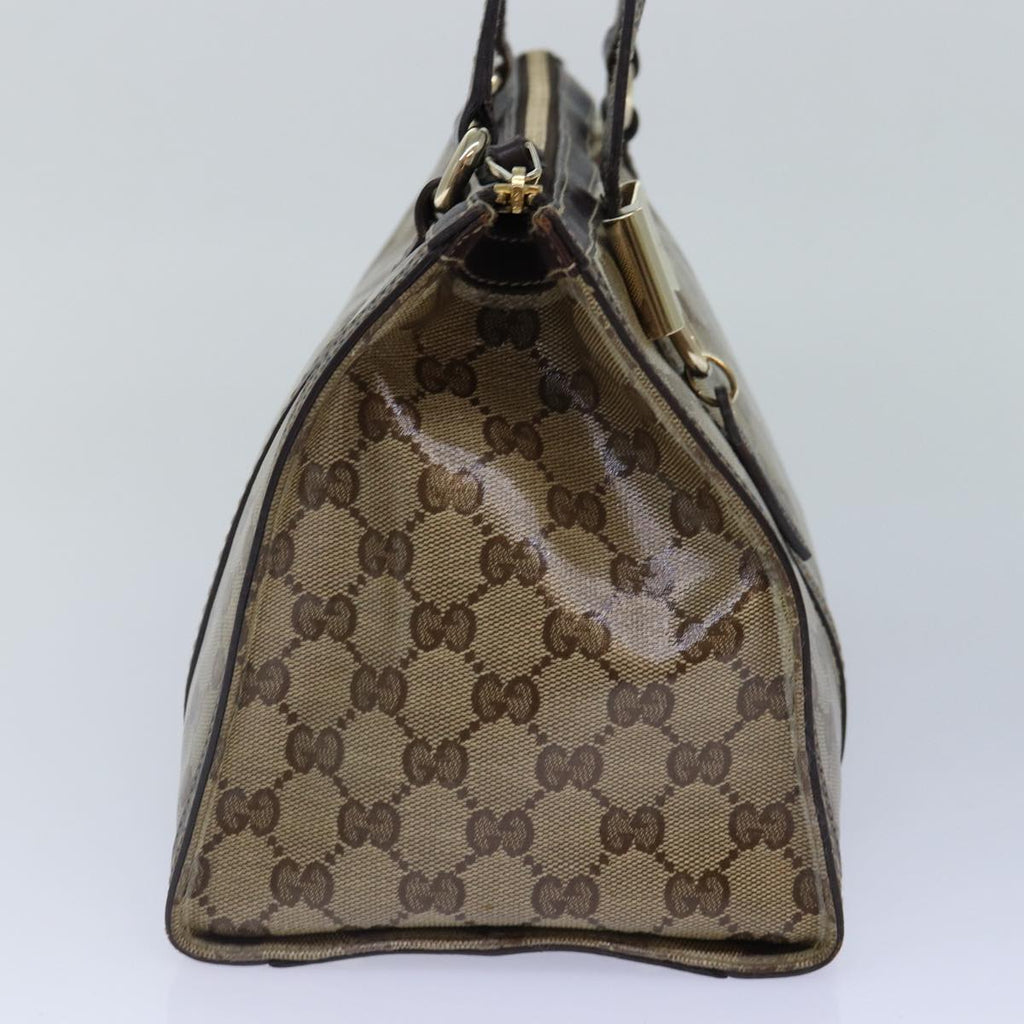 GUCCI GG Canvas Hand Bag Coated Canvas Beige 87619