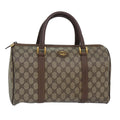 GUCCI GG Canvas Boston Bag PVC Leather Beige 87620
