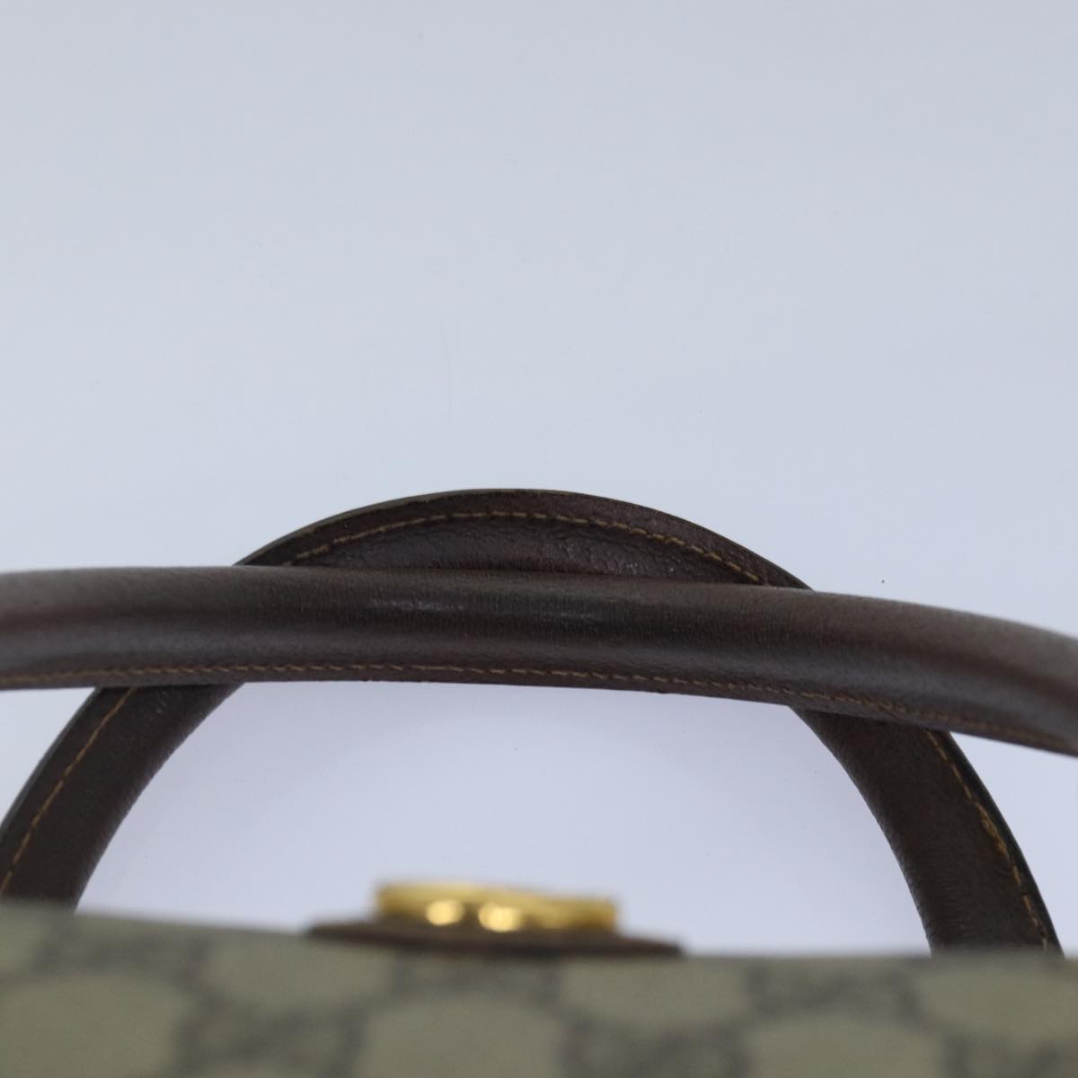 GUCCI GG Canvas Boston Bag PVC Leather Beige 87620