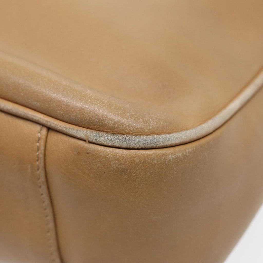 GUCCI Shoulder Bag Leather 2way Beige Gold 001 1705 1638 87627