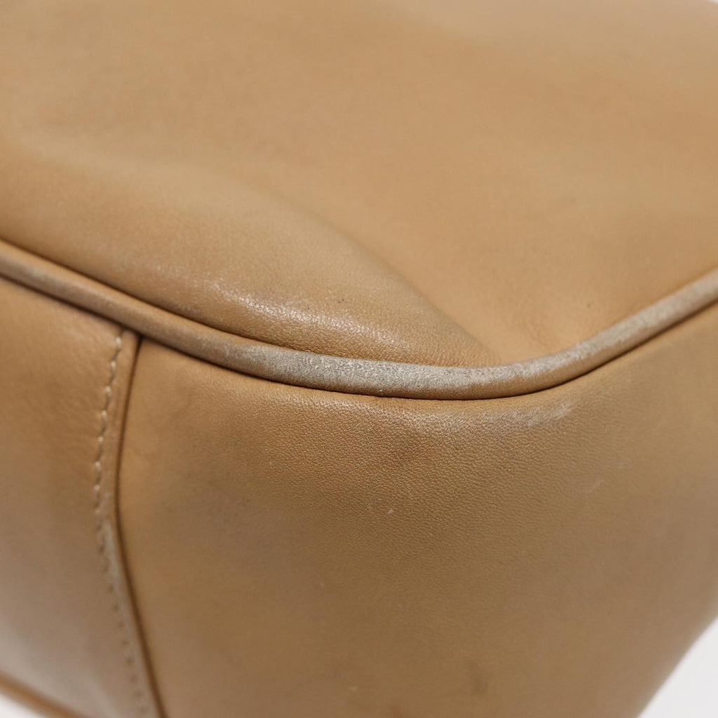 GUCCI Shoulder Bag Leather 2way Beige Gold 001 1705 1638 87627