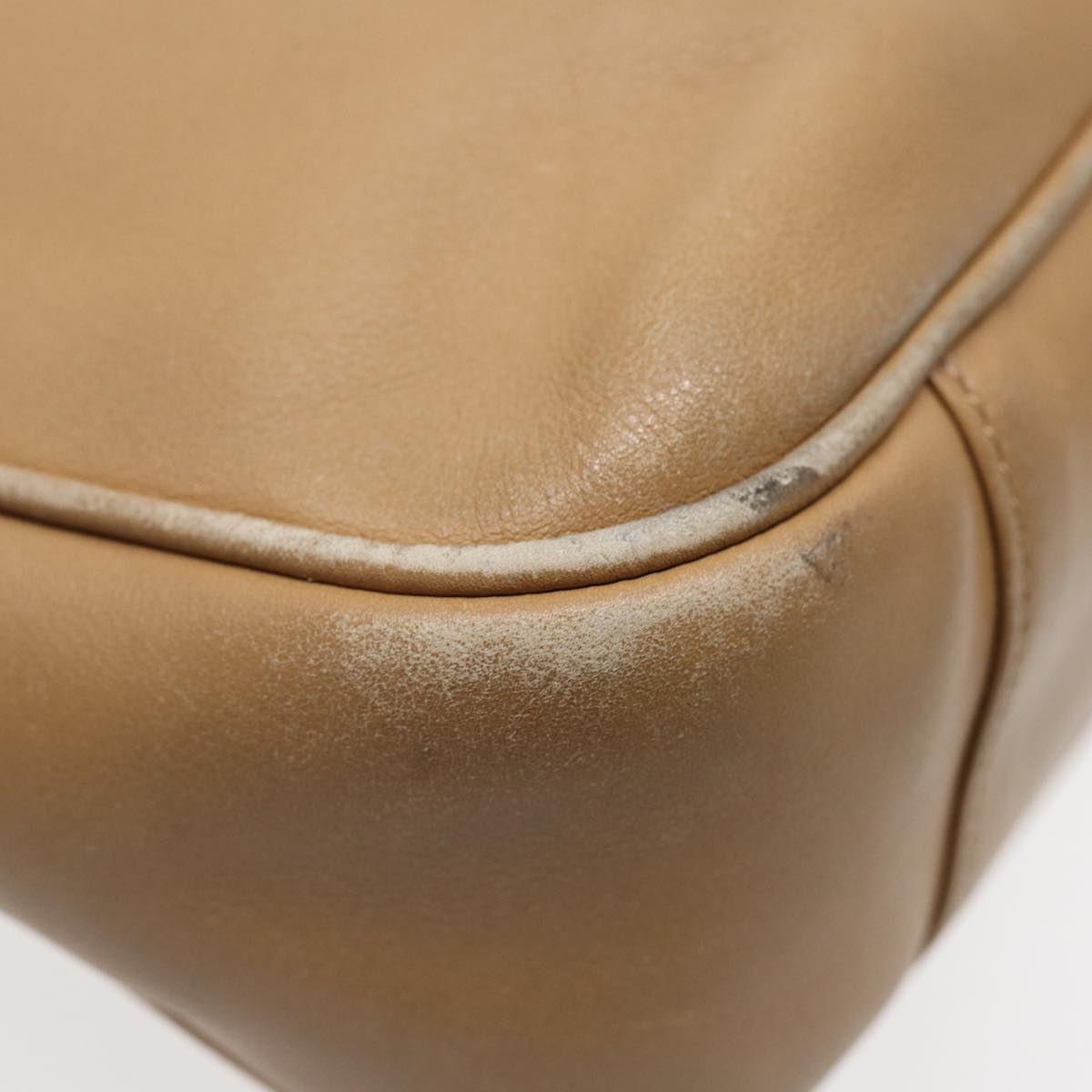 GUCCI Shoulder Bag Leather 2way Beige Gold 001 1705 1638 87627