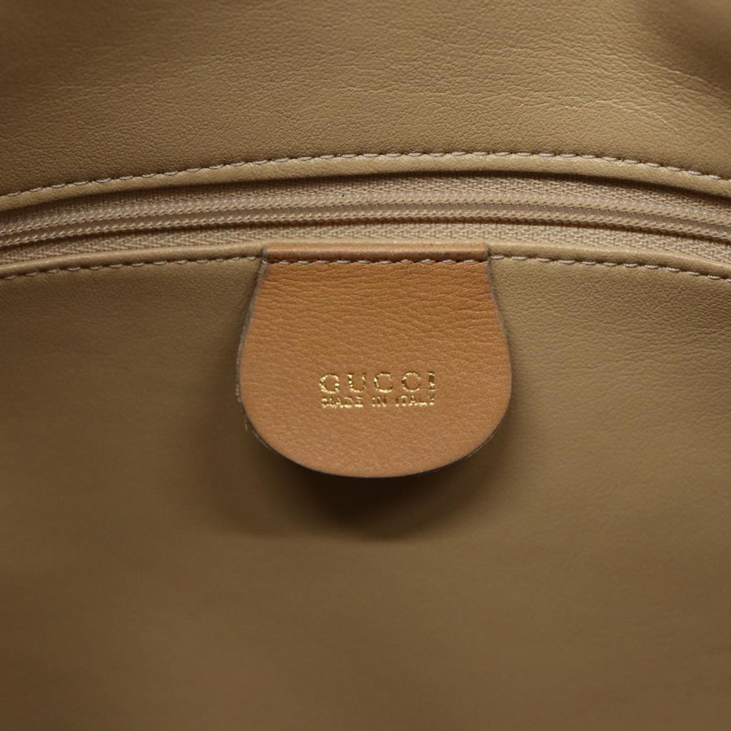 GUCCI Shoulder Bag Leather 2way Beige Gold 001 1705 1638 87627