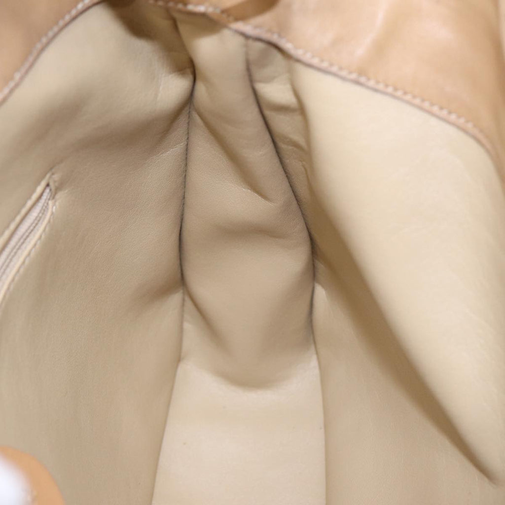 GUCCI Shoulder Bag Leather 2way Beige Gold 001 1705 1638 87627