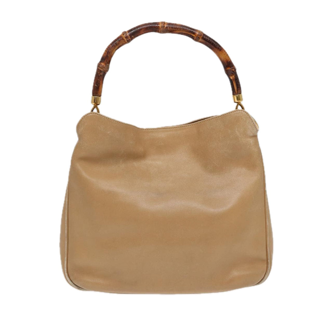 GUCCI Shoulder Bag Leather 2way Beige Gold 001 1705 1638 87627