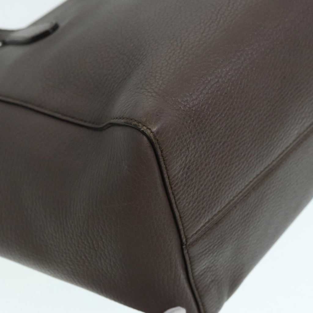 GUCCI Tote Bag Leather Gray Gold 354408 87628