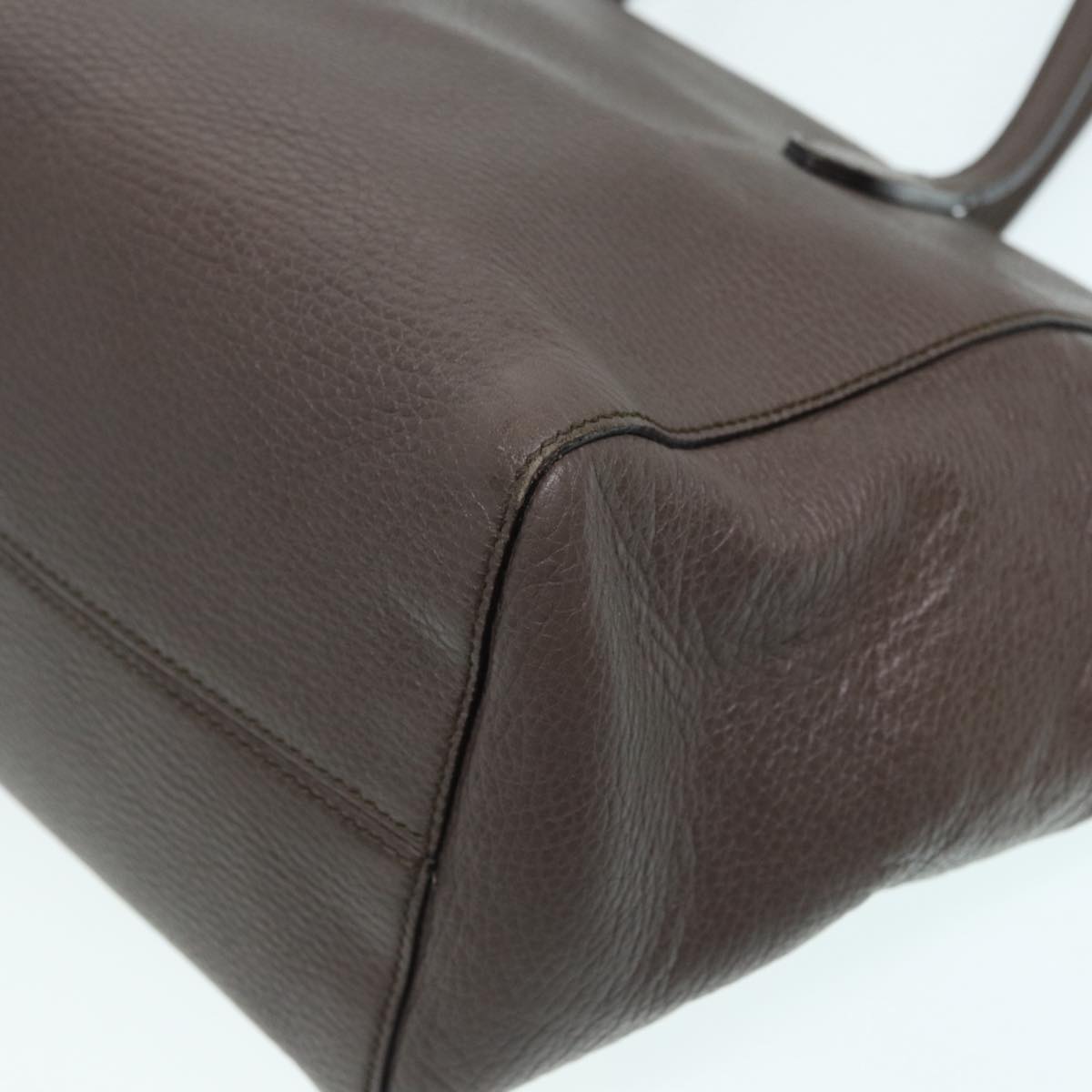 GUCCI Tote Bag Leather Gray Gold 354408 87628