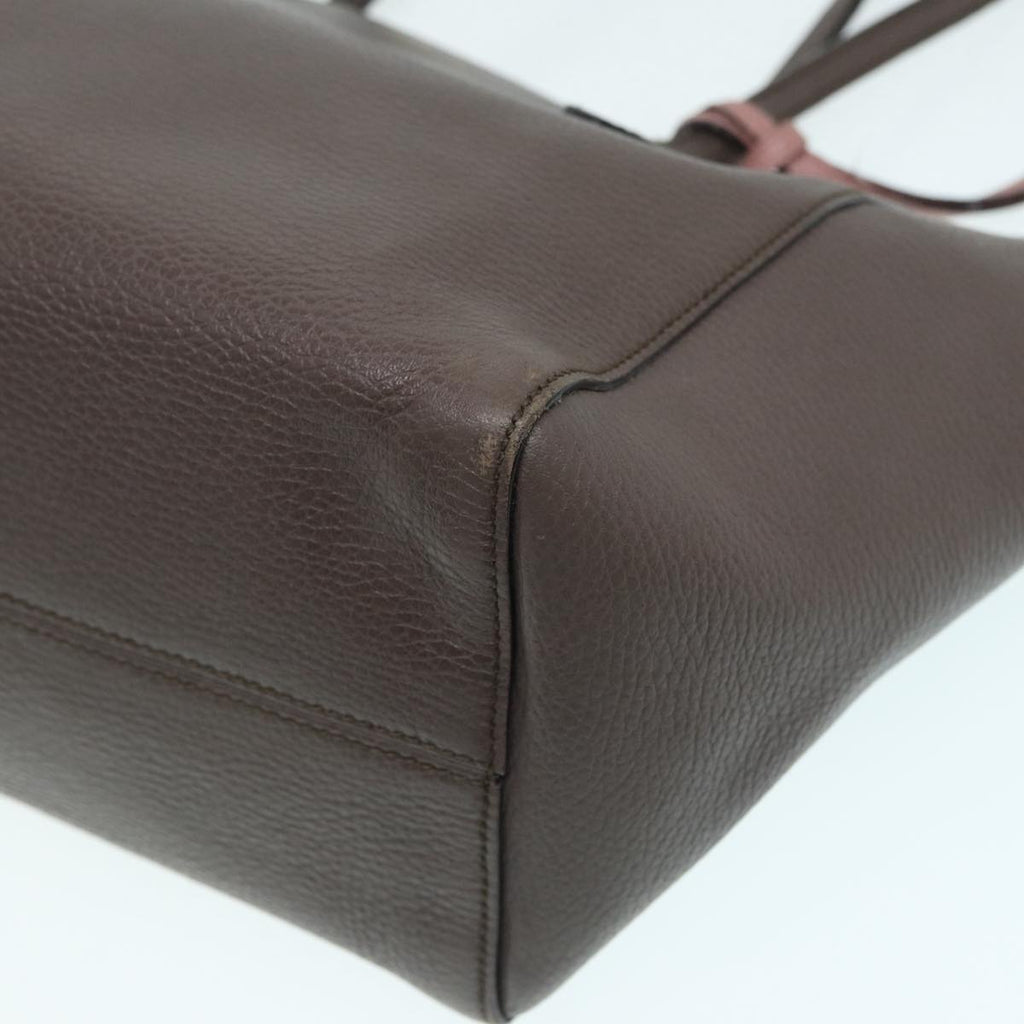GUCCI Tote Bag Leather Gray Gold 354408 87628