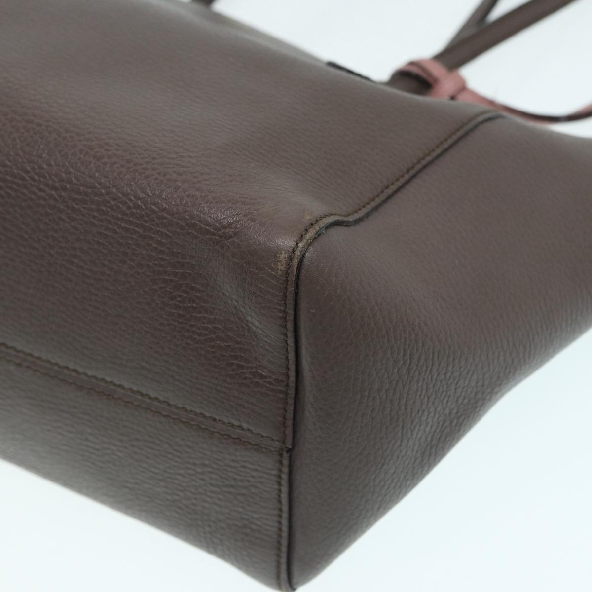 GUCCI Tote Bag Leather Gray Gold 354408 87628