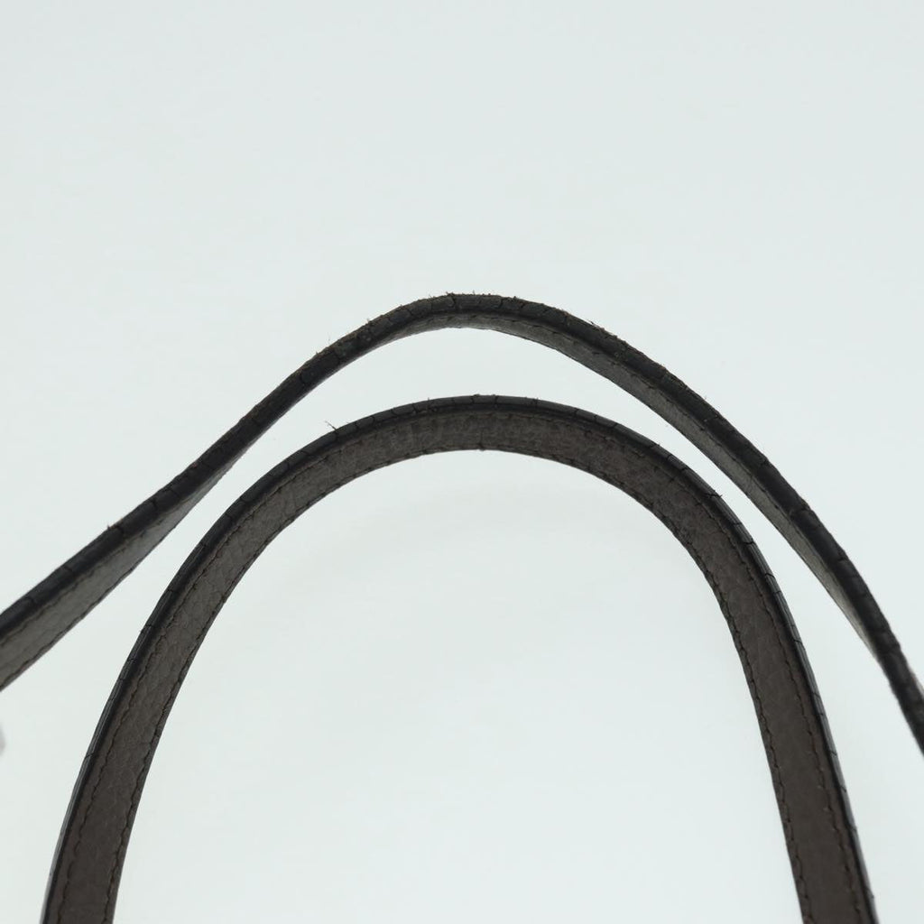 GUCCI Tote Bag Leather Gray Gold 354408 87628