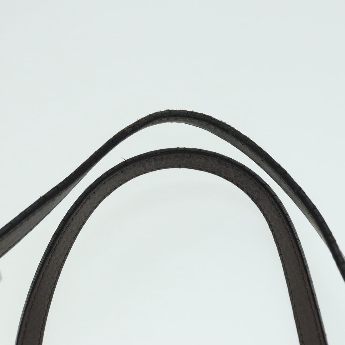 GUCCI Tote Bag Leather Gray Gold 354408 87628