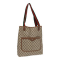 GUCCI GG Supreme Web Sherry Line Tote Bag PVC Beige Red 40 02 003 87629