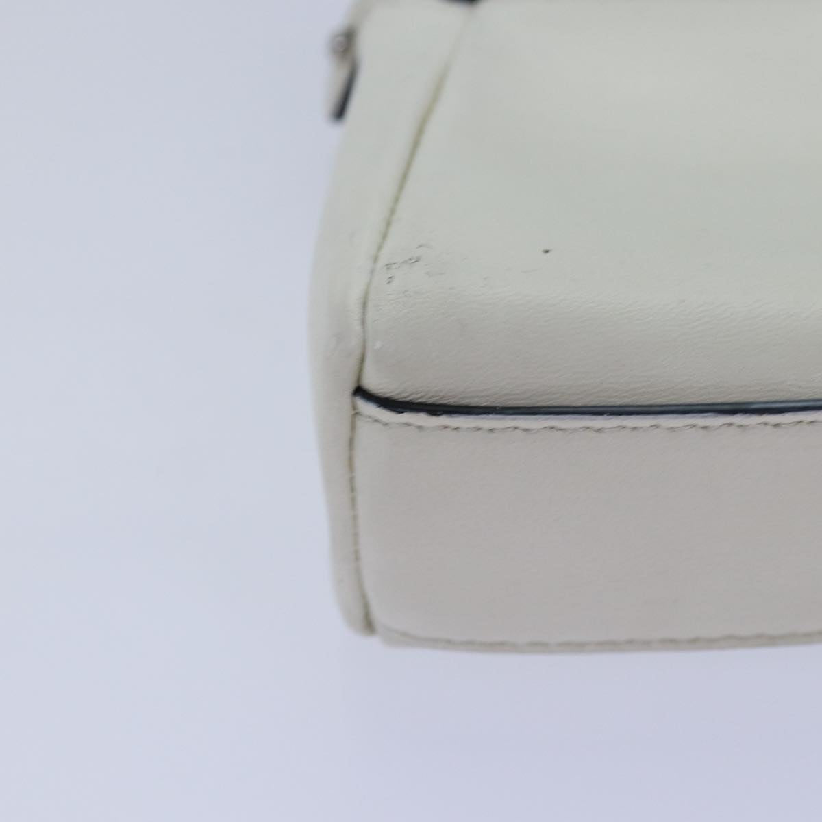 FENDI Peek A Boo Small Shoulder Bag Leather 2way White 87645