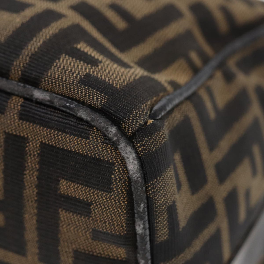 FENDI Zucca Canvas Hand Bag Brown 87646