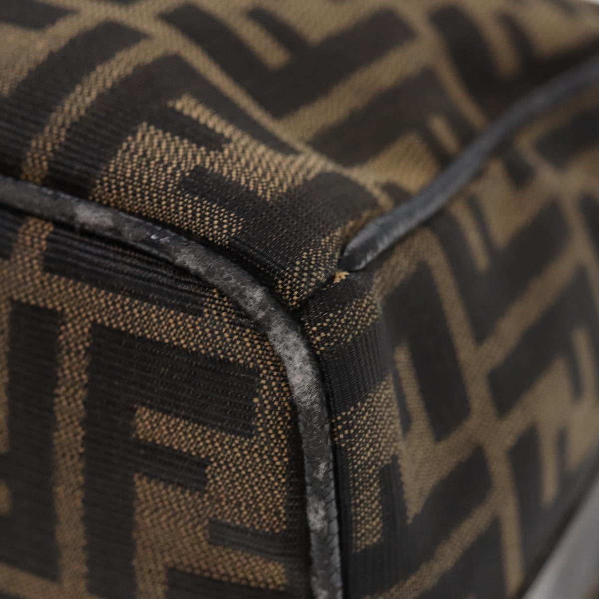 FENDI Zucca Canvas Hand Bag Brown 87646