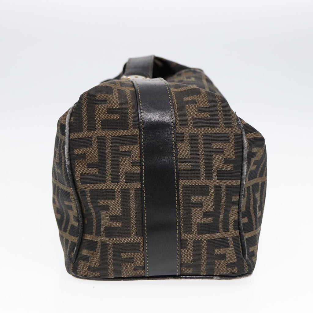 FENDI Zucca Canvas Hand Bag Brown 87646