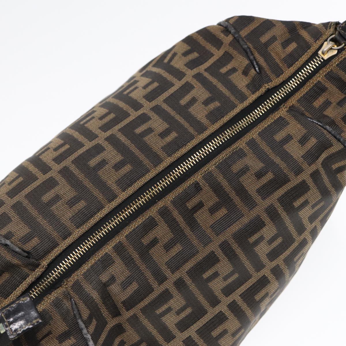 FENDI Zucca Canvas Hand Bag Brown 87646