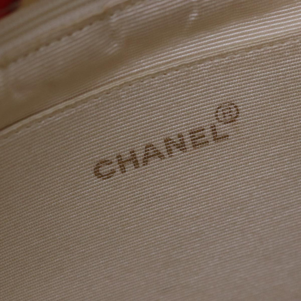 CHANEL Lip Tote Bag Enamel White Red CC 87655A